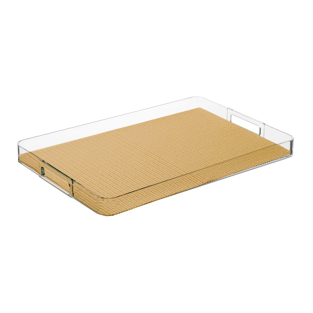 Fishnet Rectangular Lucite Serving Tray