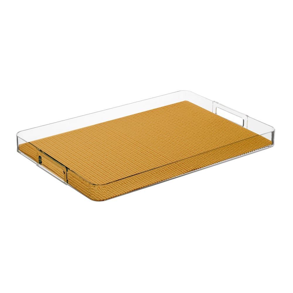Fishnet Rectangular Lucite Serving Tray