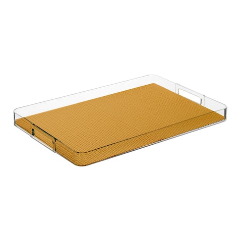 Fishnet Rectangular Lucite Serving Tray