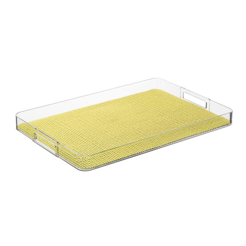 Fishnet Rectangular Lucite Serving Tray