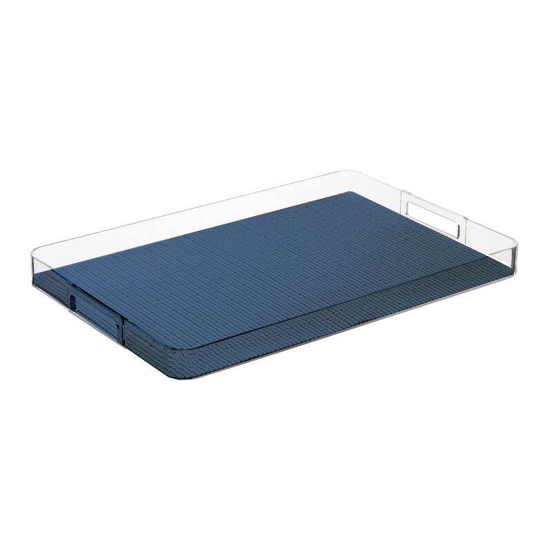 Fishnet Rectangular Lucite Serving Tray