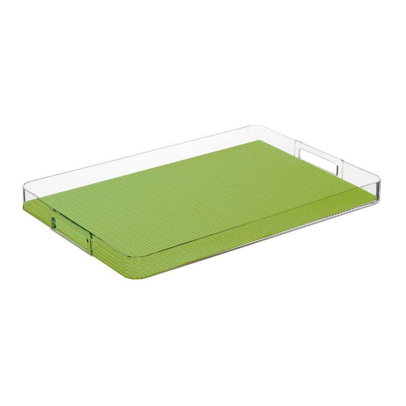 Fishnet Rectangular Lucite Serving Tray