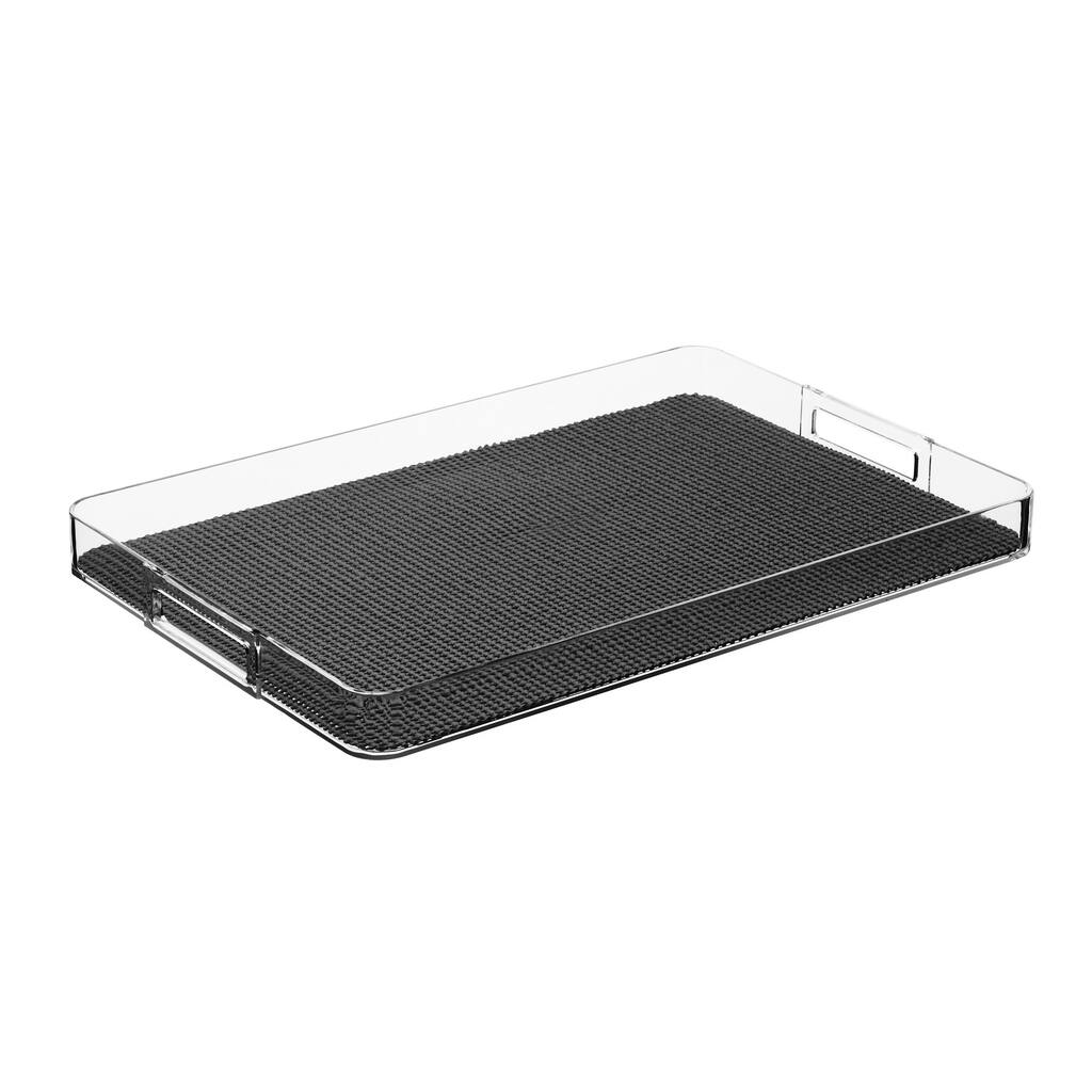 Fishnet Rectangular Lucite Serving Tray