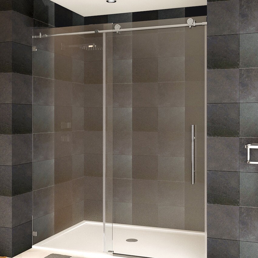 Shop Lesscare Tempered Glass Frameless Shower Door Free Shipping