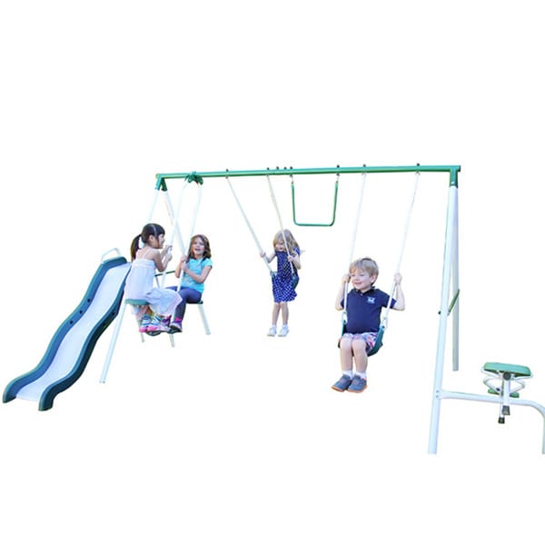 swing set metal with slide