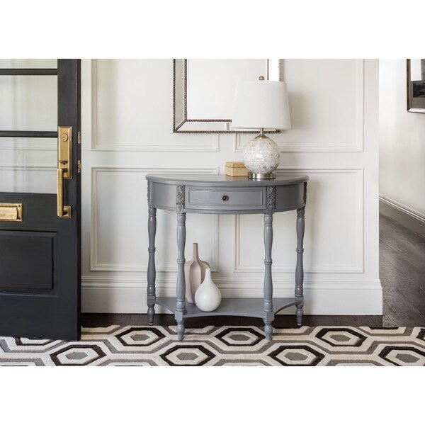 Shop Abbyson Pierre Antiqued Grey Console Table Free Shipping Today