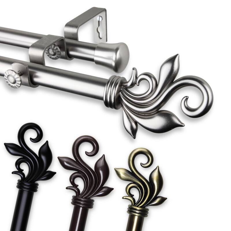 InStyleDesign Rhea Adjustable Double Curtain Rod