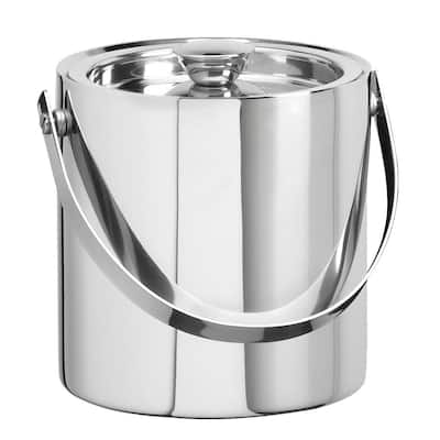 Polished Stainless Steel 1.5-quart Ice Bucket