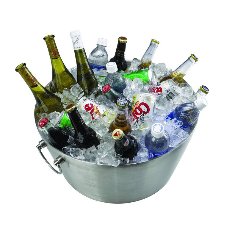 19-inch Brushed Stainless Steel Double-wall Insulated Beverage Tub