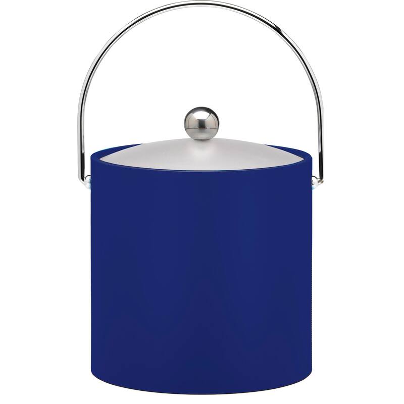 Fun Colors 3-quart Ice Bucket with Lucite Lid - Royal Blue 