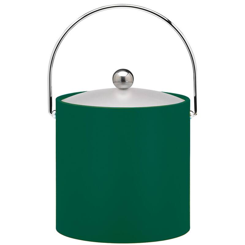 Fun Colors 3-quart Ice Bucket with Lucite Lid - Tropic Green