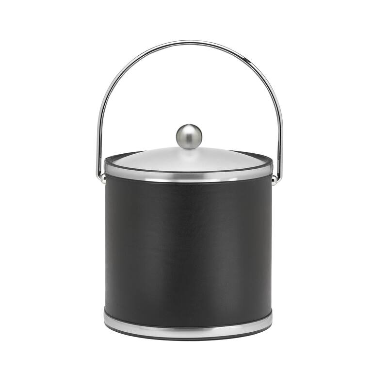 Sophisticates 3-quart Ice Bucket with Lucite Lid - Polish Chrome Trim