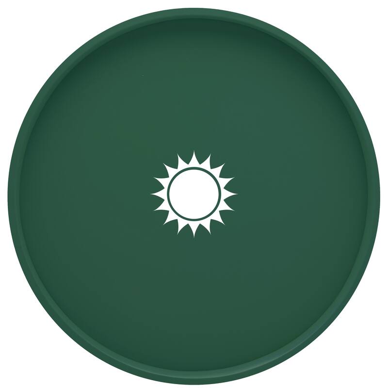 Kasualware Designs 14-inch Round Serving Tray - Sunshine Green