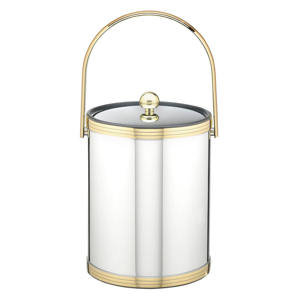 Mylar II Metallic 5-quart Ice Bucket with Metal Lid