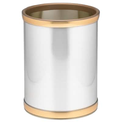Mylar Metalic 10.25-inch Round Waste Basket