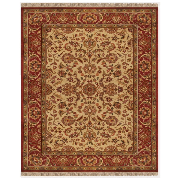 Grand Bazaar Hand knotted 100 percent Wool Pile Edmonton Rug in Ivory
