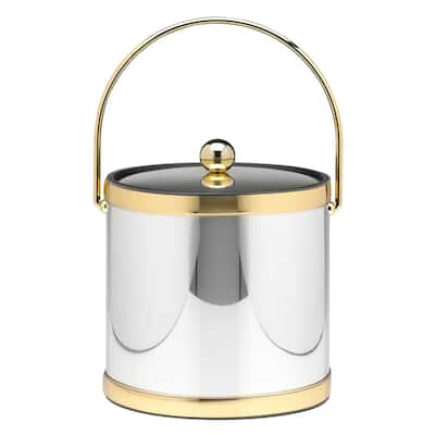 Mylar Metallic 3-quart Ice Bucket with Metal Lid