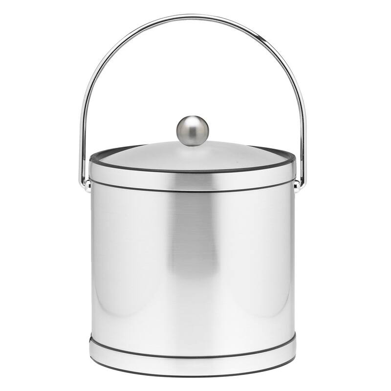 Mylar Metallic 3-quart Ice Bucket with Lucite Lid