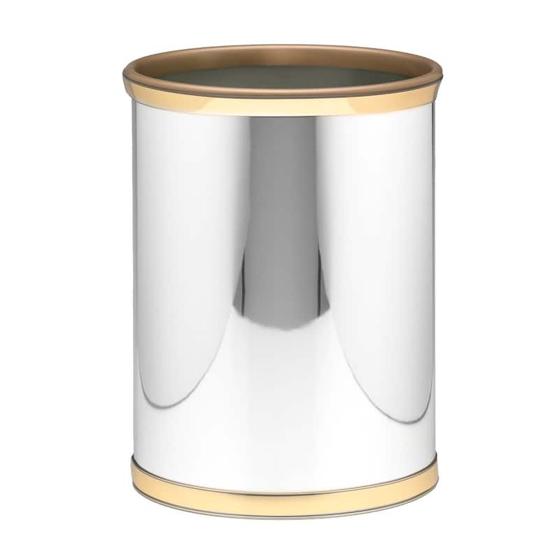 Mylar Metallic 14-inch Oval Waste Basket