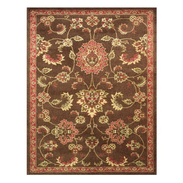 Grand Bazaar Power Loomed Wilshire Rug in Brown 5'-3" X 7'-9" - 5'3" x 7'9"