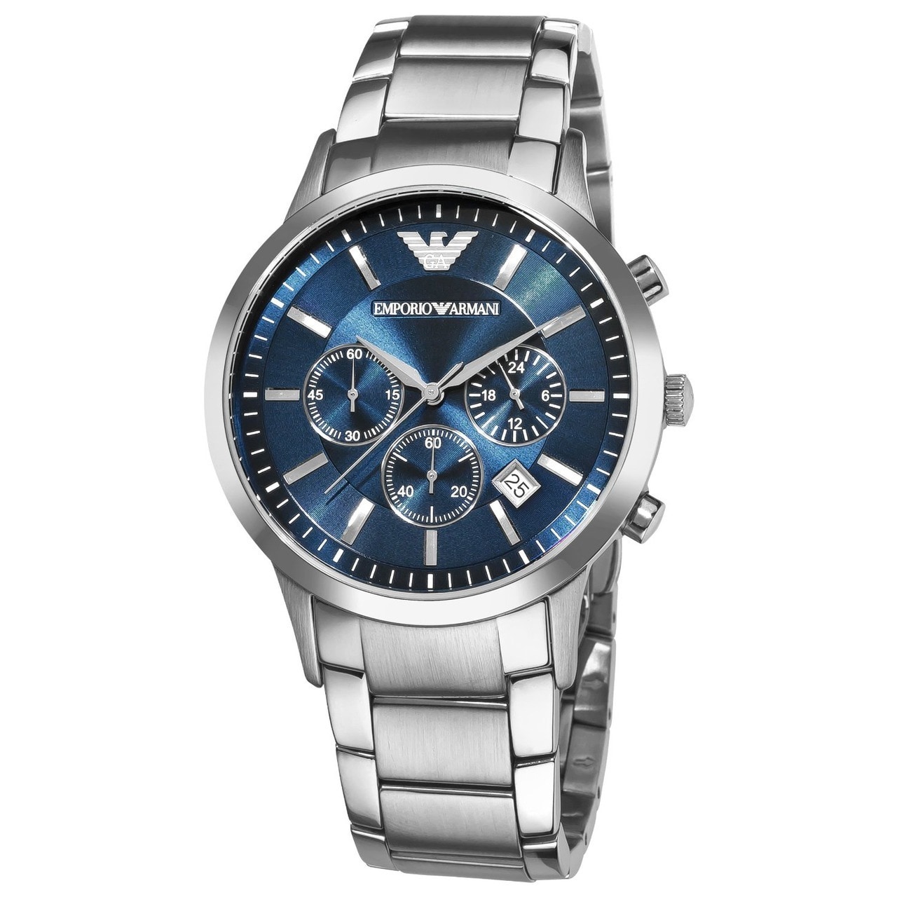 armani watches ar2448 gents silver stainless steel watch