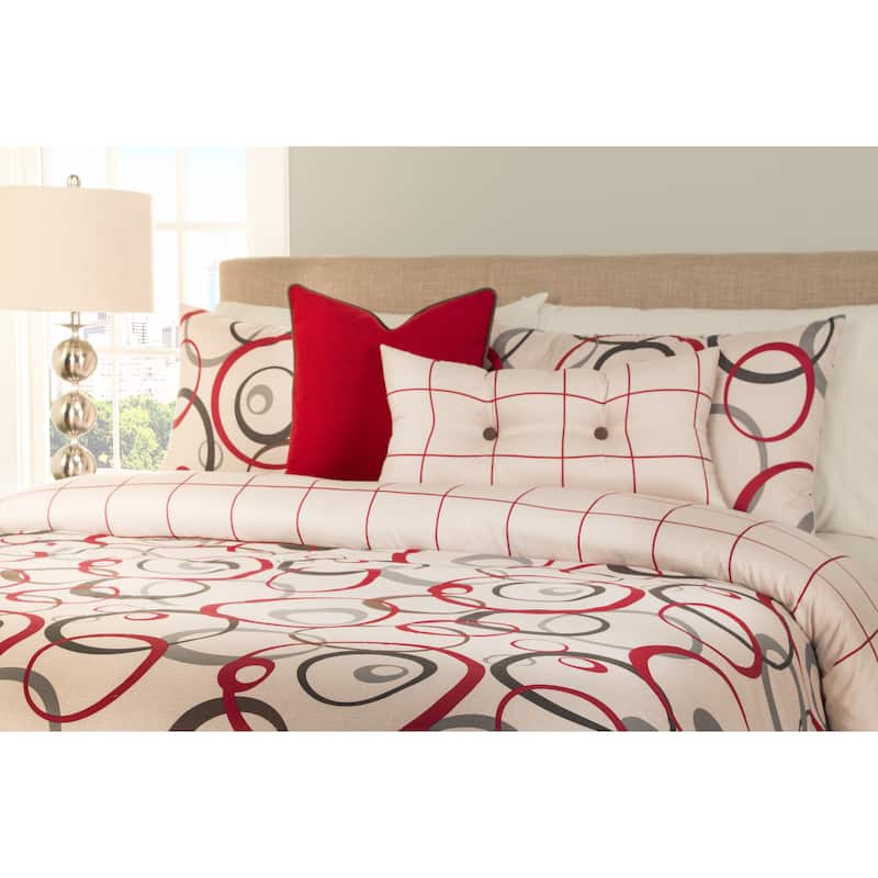 6-piece Circlet Luxury Brushed Microfiber Duvet Set