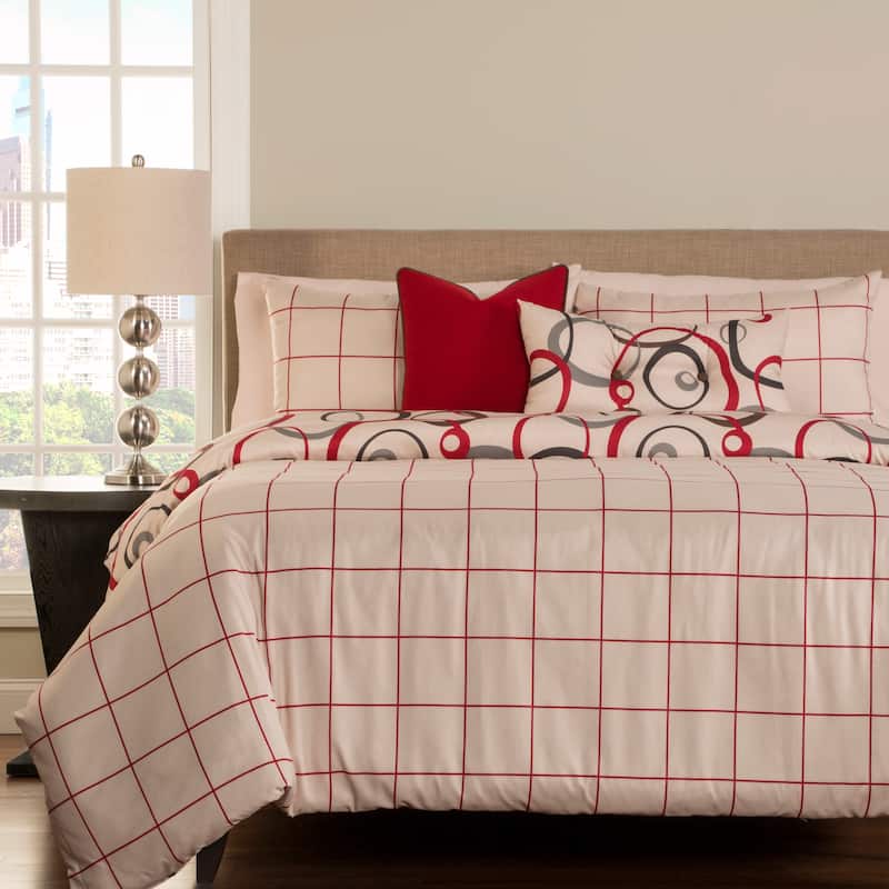 6-piece Circlet Luxury Brushed Microfiber Duvet Set