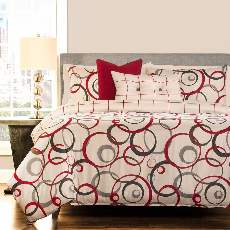 6-piece Circlet Luxury Brushed Microfiber Duvet Set