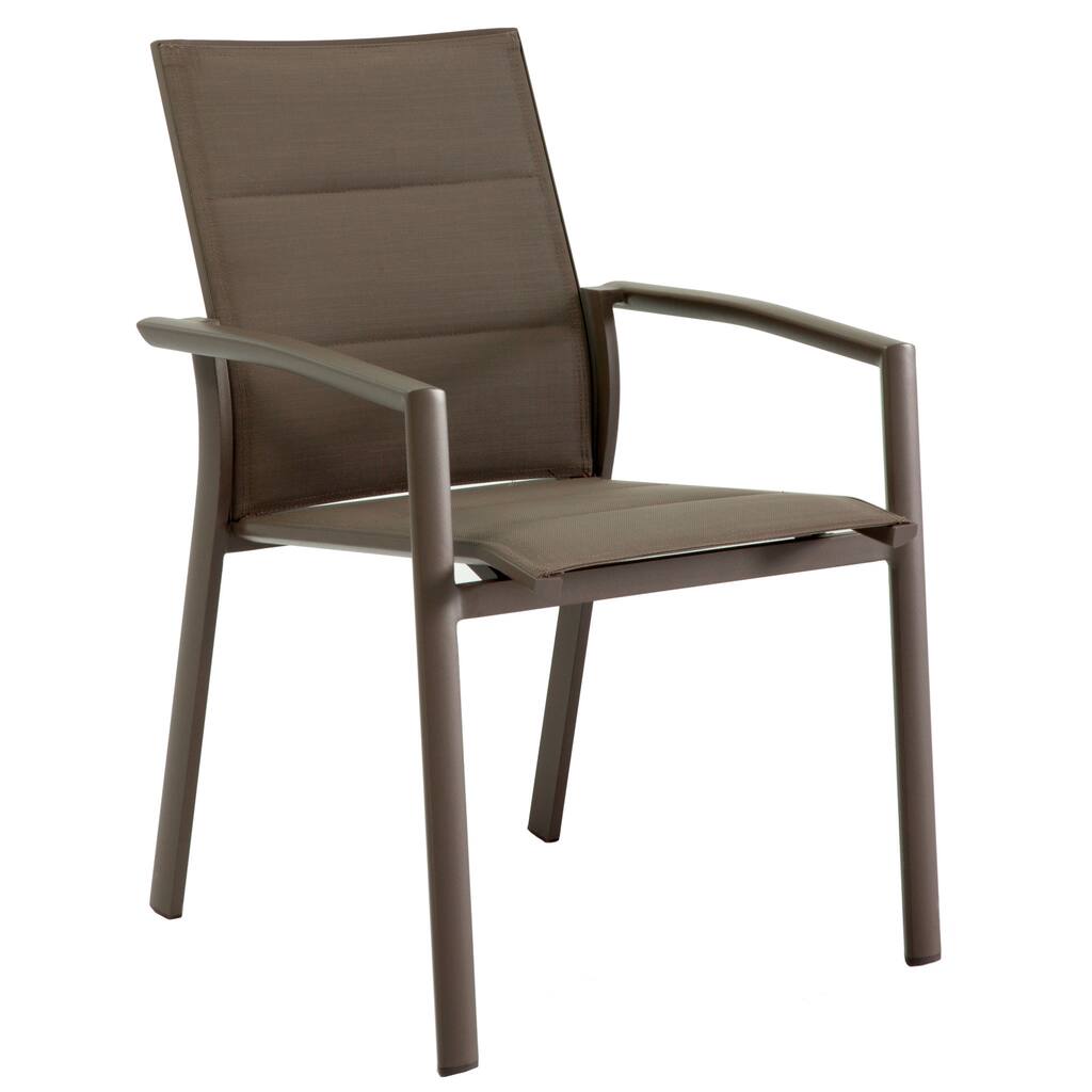 Boracay Taupe Stacking Padded Sling Armchair