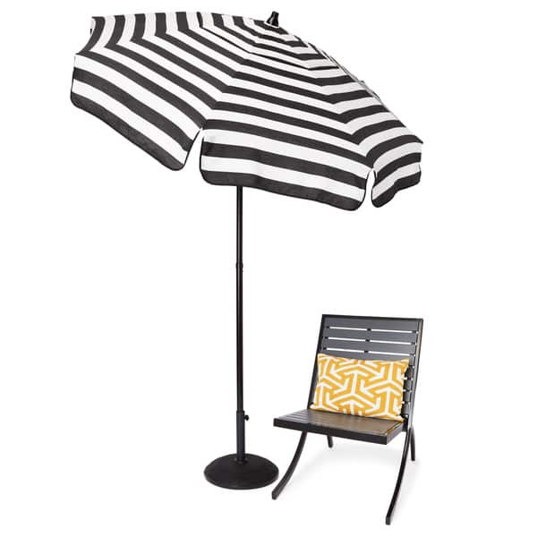 Shop Black Friday Deals On Italian Bistro 6 Foot Acrylic Striped Patio Umbrella Overstock 9818399