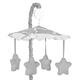 Sweet JoJo Designs Grey/ White Trellis Musical Baby Crib Mobile