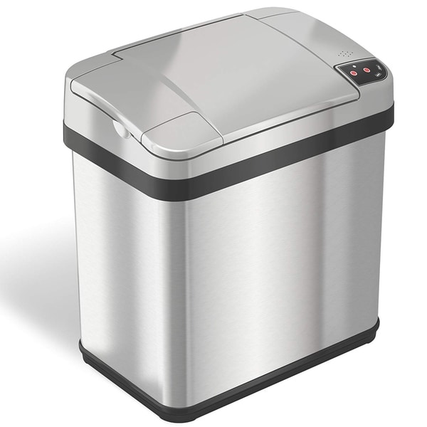 iTouchless Stainless Steel 2.5-gallon Multi-function Sensor Garbage Can with Odor Filter and Fragrance