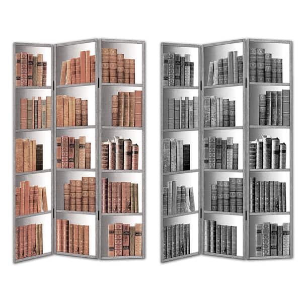 Essential Wood/ Canvas "Books" Room Divider Bed Bath & Beyond 9818662