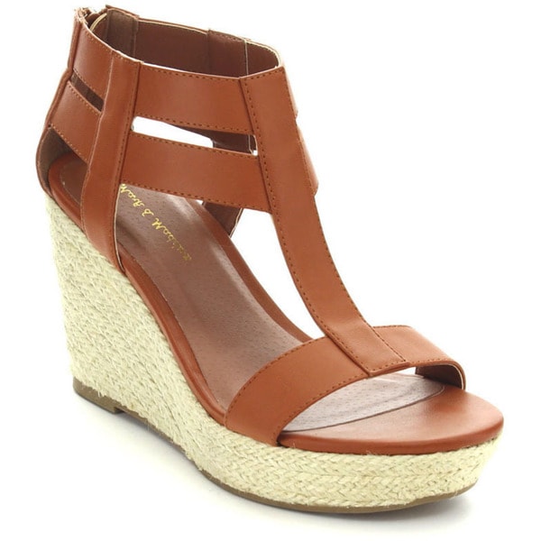 Shop Mark & Maddux Women's 'Cosmo-2' Strappy Cut-out Wedges - Free ...