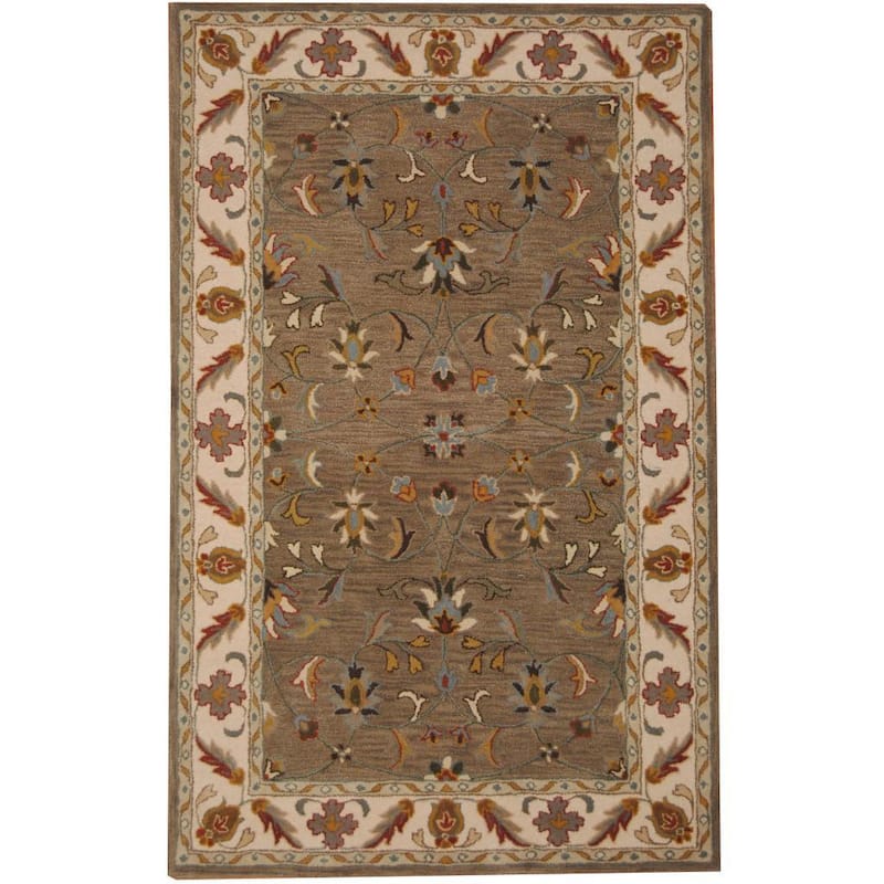 Handmade Tabriz Wool Rug (India) - 5' x 8'