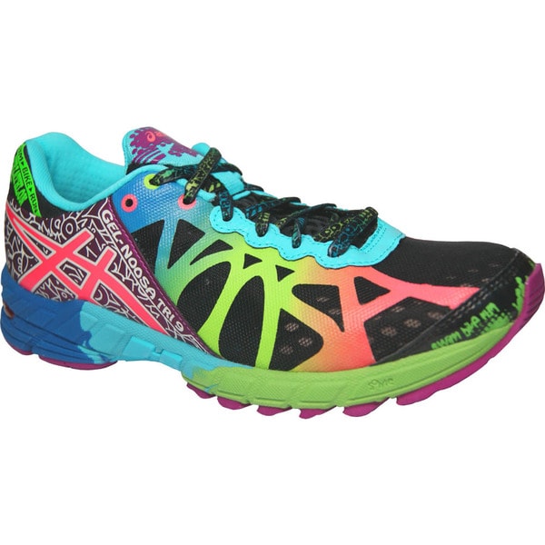 womens asics multi colored running shoes
