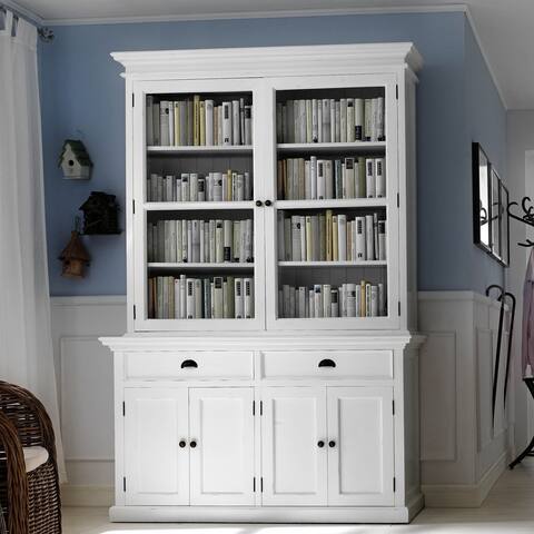 NovaSolo Mahogany Glass-display Hutch Unit