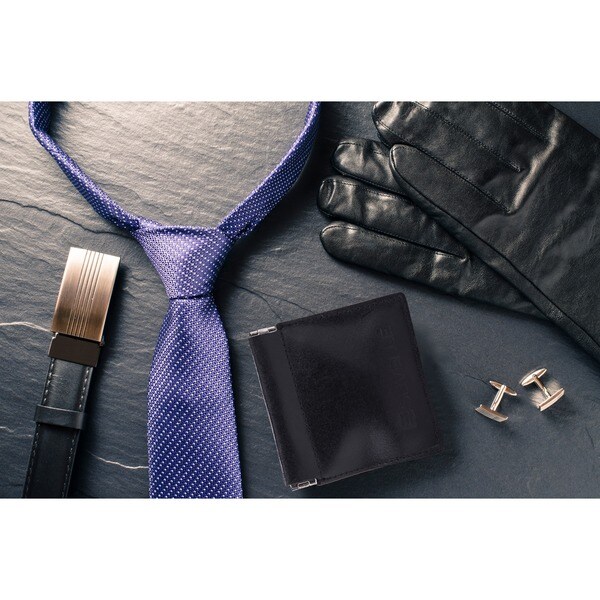 Suvelle Mens Genuine Leather Facile Squeeze Coin Pouch Change Purse Holder Wallet WS616