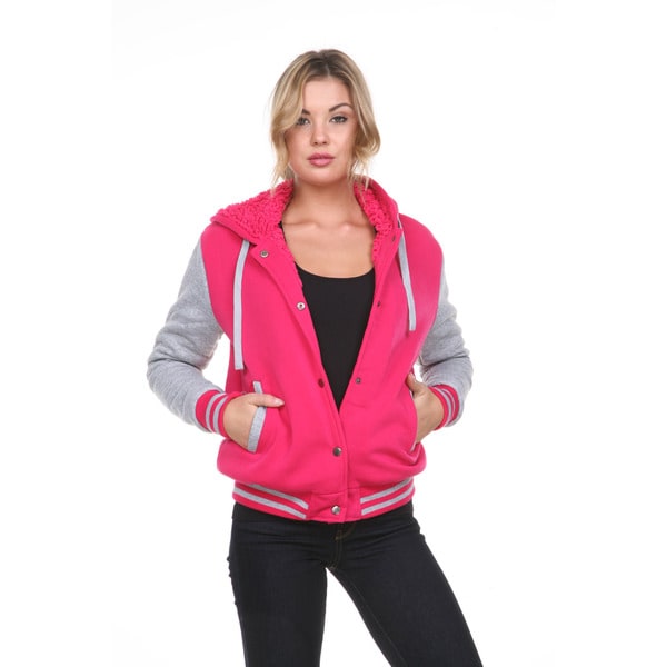 Womens brown fleece hooded jacket for women shoes