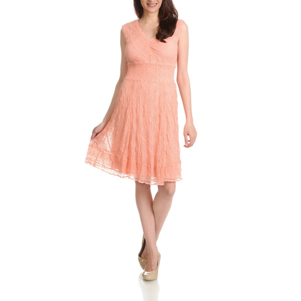 Rabbit Design Women's Lace Overlay Dress