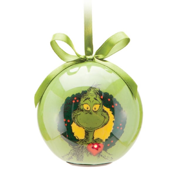 The Grinch Christmas Tree Ball Ornament with LED Lights Free Shipping