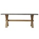 Aberdeen Industrial Zinc Top Weathered Oak Trestle Coffee Table by iNSPIRE Q Artisan - Thumbnail 2