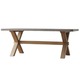 Aberdeen Industrial Zinc Top Weathered Oak Trestle Coffee Table by iNSPIRE Q Artisan - Thumbnail 3