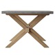 Aberdeen Industrial Zinc Top Weathered Oak Trestle Coffee Table by iNSPIRE Q Artisan - Thumbnail 4