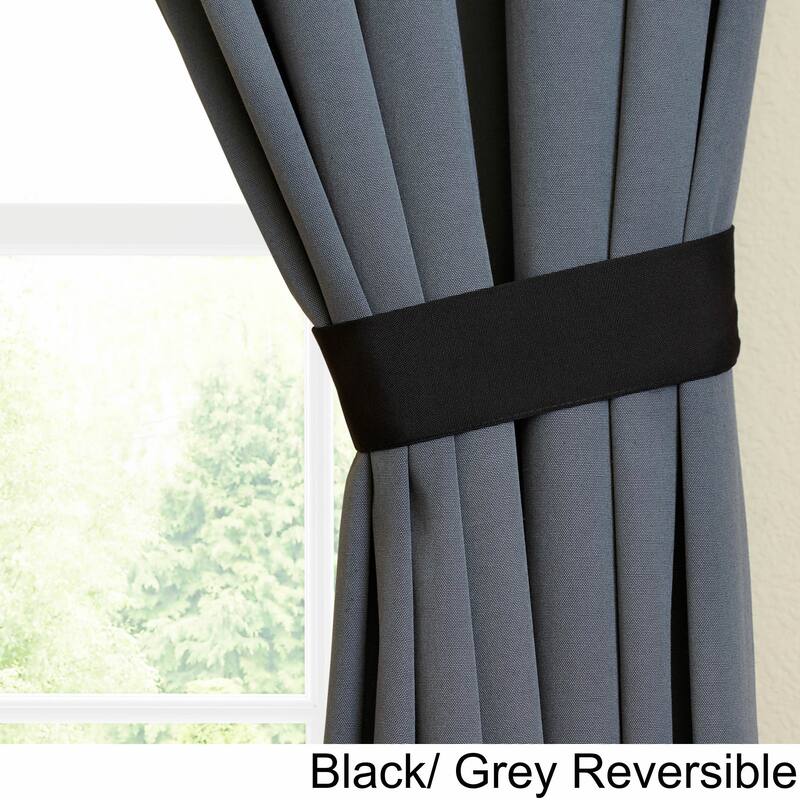 Blazing Needles 108-inch Twill Insulated Blackout Two-Tone Reversible Curtain Panel Pair - 108"
