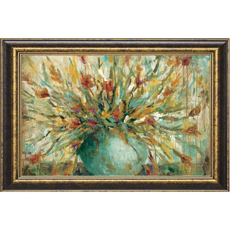 Wani Pasion 'Grande Bouquet' Framed Artwork - Green