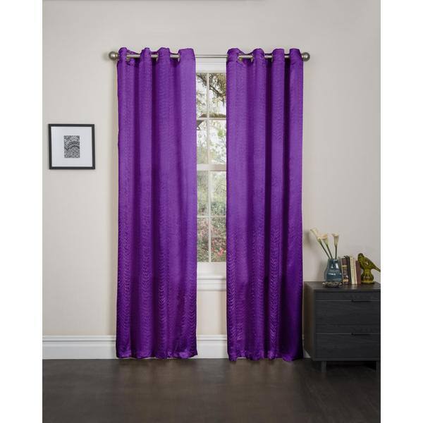 Shop Madeline Crushed Satin 90 Inch Curtain Panel Pair Free