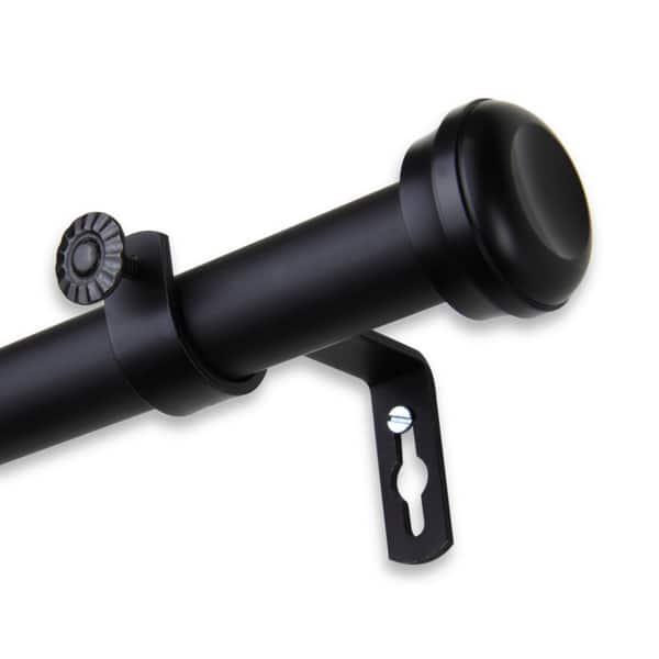 slide 1 of 5, InStyleDesign Edison Adjustable Curtain Rod 28 to 48 inches - Black
