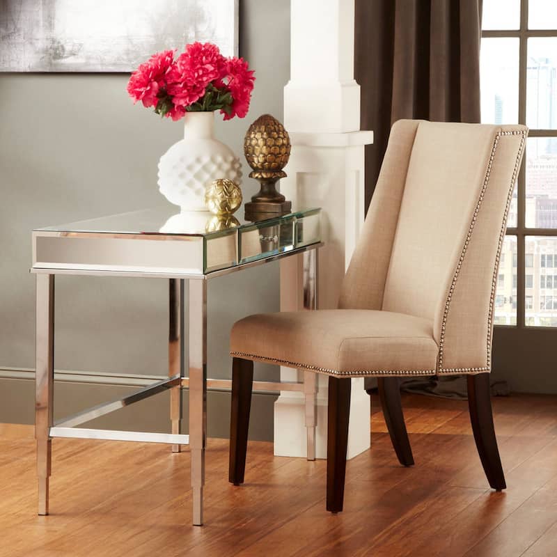 Camille Beveled Mirrored Accent 1-drawer Office Writing Desk by iNSPIRE Q Bold