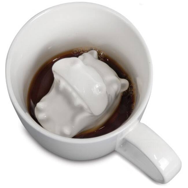 Hippo Attack Porcelain Coffee Mug